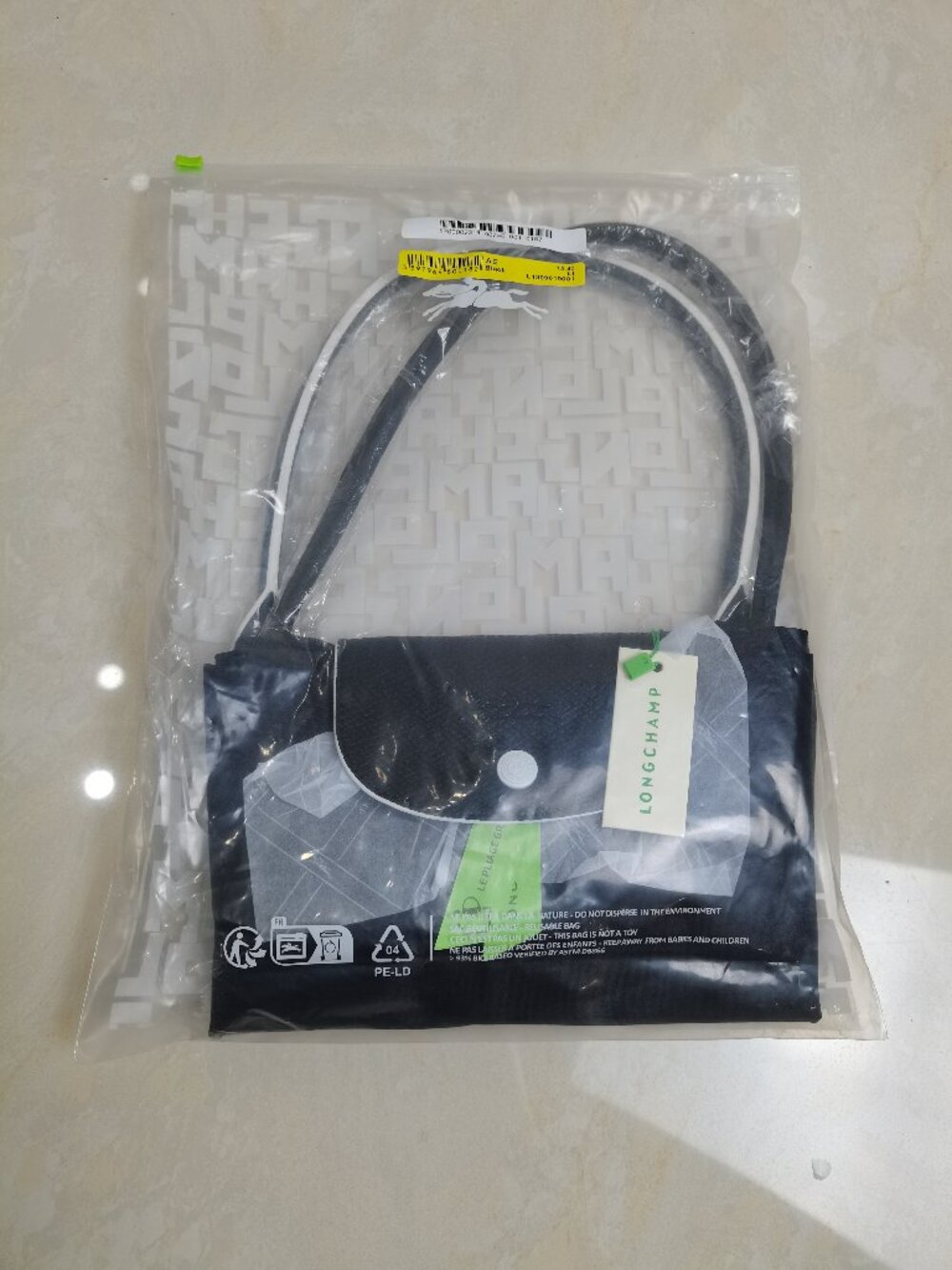 Black Foldable Longchamp Nylon Travel Bag Waterproof Bag - Picture 13 of 13